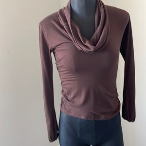 Long sleeve top with cowl neck